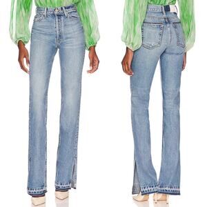 EB Denim Unraveled Two Jeans Luca Light Wash Distressed Raw Hem Size 25